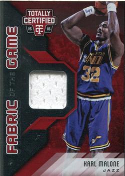2015-16 Panini Totally Certified - Fabric of the Game Materials Red #FG-KM Karl Malone Front