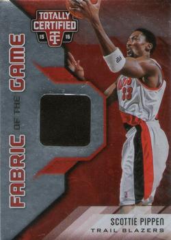 2015-16 Panini Totally Certified - Fabric of the Game Materials Red #FG-SP Scottie Pippen Front