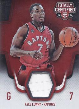 2015-16 Panini Totally Certified - Totally Certified Materials Red #TCM-KL Kyle Lowry Front