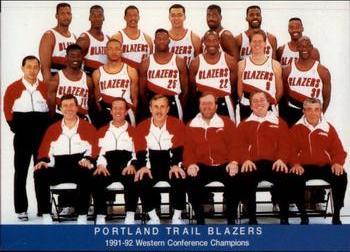 1992-93 Franz Portland Trail Blazers #1 Portland Trail Blazers Front