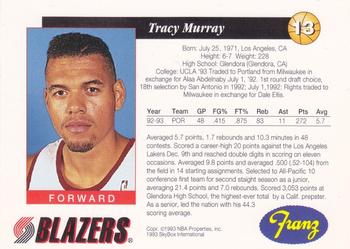 1993-94 Franz Portland Trail Blazers #13 Tracy Murray Back