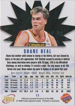 1996 Futera NBL #11 Shane Heal Back