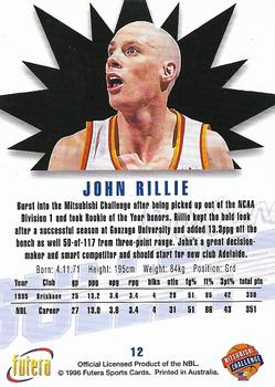 1996 Futera NBL #12 John Rillie Back