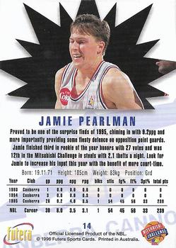 1996 Futera NBL #14 Jamie Pearlman Back