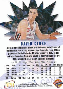 1996 Futera NBL #15 David Close Back