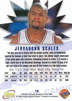 1996 Futera NBL #18 Jervaughn Scales Back