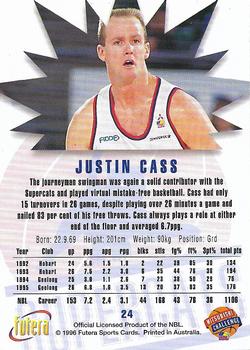1996 Futera NBL #24 Justin Cass Back