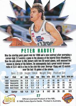 1996 Futera NBL #27 Peter Harvey Back