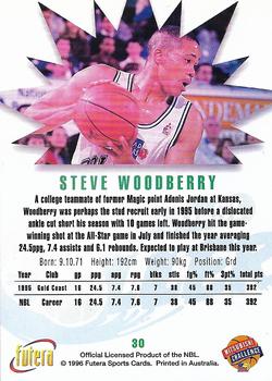 1996 Futera NBL #30 Steve Woodberry Back