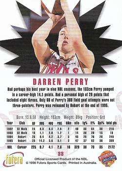 1996 Futera NBL #33 Darren Perry Back