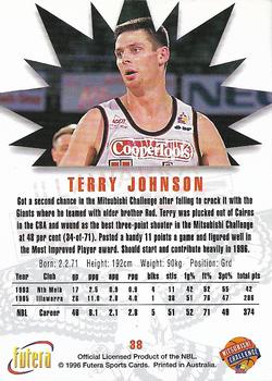 1996 Futera NBL #38 Terry Johnson Back