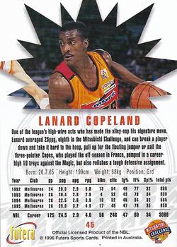 1996 Futera NBL #45 Lanard Copeland Back