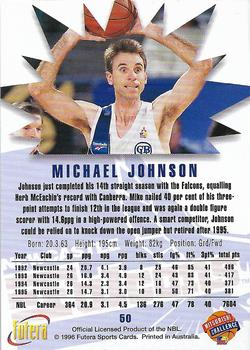 1996 Futera NBL #50 Michael Johnson Back