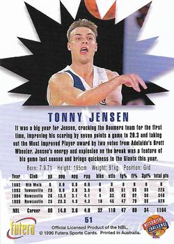 1996 Futera NBL #51 Tonny Jensen Back