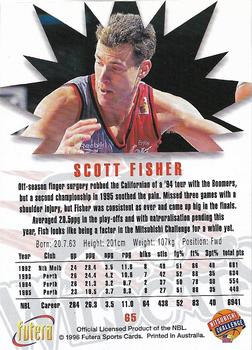 1996 Futera NBL #65 Scott Fisher Back