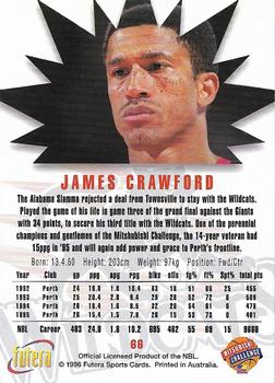 1996 Futera NBL #66 James Crawford Back