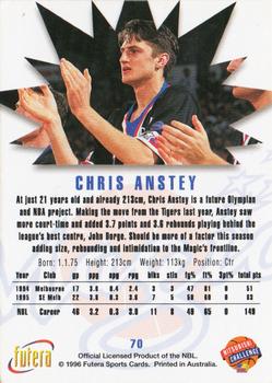 1996 Futera NBL #70 Chris Anstey Back