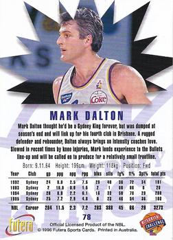 1996 Futera NBL #78 Mark Dalton Back