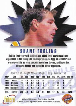 1996 Futera NBL #81 Shane Froling Back