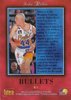 1996 Futera NBL #91 John Rillie Back