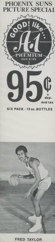 1970-71 A-1 Premium Beer Phoenix Suns Price Tabs #NNO Fred Taylor Front