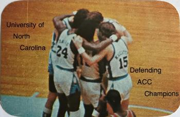 1975-76 North Carolina Tar Heels Schedules #NNO Defending ACC Champions Front