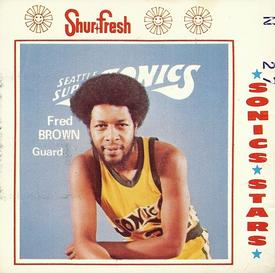 1973-74 Shur-Fresh Seattle SuperSonics #2 Fred Brown Front