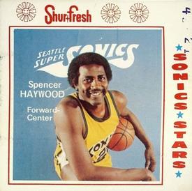 1973-74 Shur-Fresh Seattle SuperSonics #6 Spencer Haywood Front