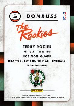 2015-16 Donruss - The Rookies #39 Terry Rozier Back