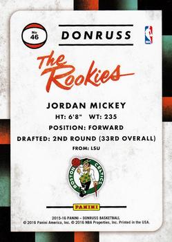 2015-16 Donruss - The Rookies #46 Jordan Mickey Back