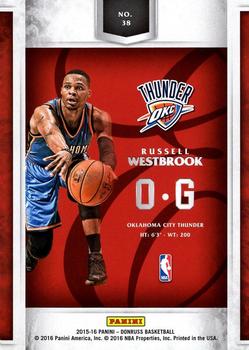 2015-16 Donruss - Elite Extra Edition #38 Russell Westbrook Back