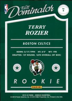 2015-16 Donruss - Elite Dominator Rookies #5 Terry Rozier Back