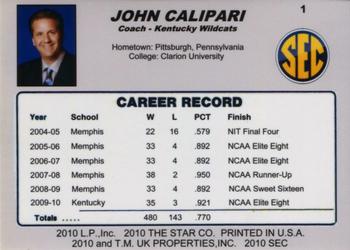 2009-10 Kentucky Wildcats (Unlicensed) #1 John Calipari Back