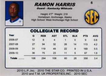 2009-10 Kentucky Wildcats (Unlicensed) #6 Ramon Harris Back