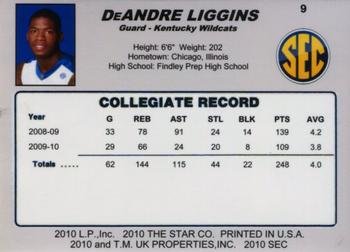 2009-10 Kentucky Wildcats (Unlicensed) #9 DeAndre Liggins Back