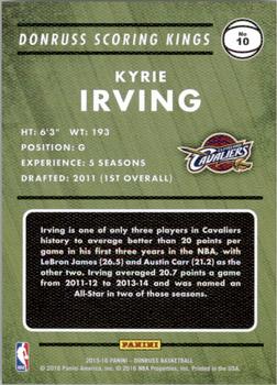 2015-16 Donruss - Scoring Kings #10 Kyrie Irving Back
