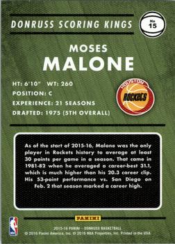 2015-16 Donruss - Scoring Kings #15 Moses Malone Back