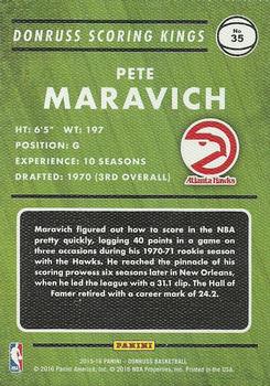 2015-16 Donruss - Scoring Kings #35 Pete Maravich Back