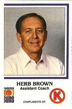 1987-88 Circle K Phoenix Suns #2 Herb Brown Front