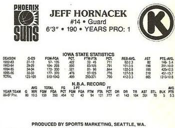 1987-88 Circle K Phoenix Suns #8 Jeff Hornacek Back