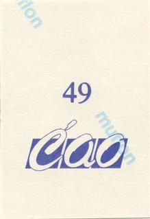 1989 CAO Muflon Yugoslavian #49 Karl Malone Back