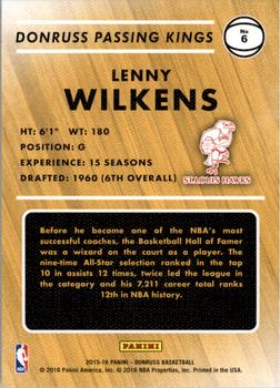 2015-16 Donruss - Passing Kings #6 Lenny Wilkens Back