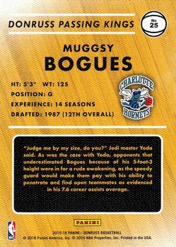2015-16 Donruss - Passing Kings #25 Muggsy Bogues Back