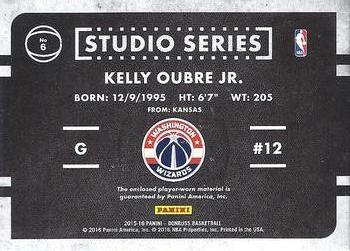 2015-16 Donruss - Studio Series #6 Kelly Oubre Jr. Back