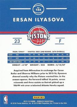 2015-16 Donruss - Statline Rebounds #184 Ersan Ilyasova Back