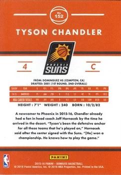 2015-16 Donruss - Statline Assists #152 Tyson Chandler Back