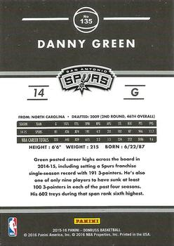 2015-16 Donruss - Statline Points #135 Danny Green Back