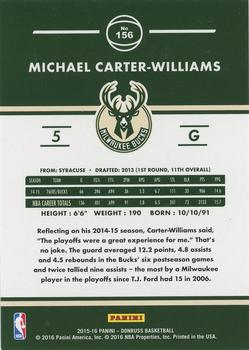 2015-16 Donruss - Statline Points #156 Michael Carter-Williams Back