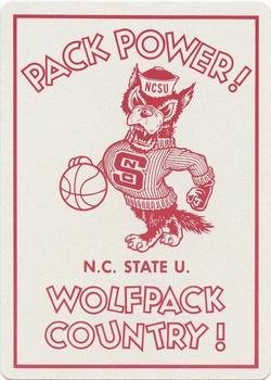 1973-74 NC State Wolfpack Playing Cards #A♣ Willis Casey Back