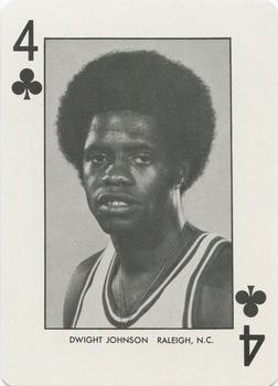 1973-74 NC State Wolfpack Playing Cards #4♣ Dwight Johnson Front